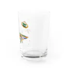 【全盲の絵描き】オバケのタムタムの【全盲の絵描き】colorful whale 背景なし Water Glass :right