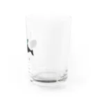 kujiraの店のkujiracamp 茶文字 Water Glass :right