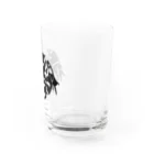 まめ★ARTのアマゾンツノガエル君 Water Glass :right