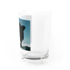 茶色三毛猫ルームの夕方の三毛猫の影 Water Glass :right