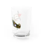 SKULL-2のノーズアートを描くすろくま。戦闘機P-40、SKULL Water Glass :right