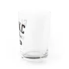 がさっ子クラブのGaSaKkoClub-カレッジロゴ風-ヤリタナゴ（ブラック） Water Glass :right