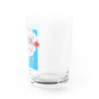 おにぎり屋の春待ち桜とニホンヤモリ Water Glass :right