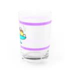 ゆっけちゃんの隠れ家のプリン・ア・ラ・モードみたいなぱんだ(紫) Water Glass :right