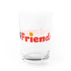 B-damaFriendオリジナルグッズのビー玉フレンド 猫&ロゴ2 Water Glass :right