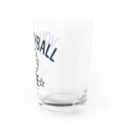 sports_tower スポーツタワーのバレーボール(volleyball)アイテム・デザイン・チームTシャツ・クラブTシャツ・排球・はいきゅう・得点・ボール・選手・ポジション・部活・スポーツ・シンプル・かっこいい・かわいい・チームワーク Water Glass :right