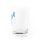 satoayaのアニマルカフェのシ―フードアニマル　クリームソーダジンベイ Water Glass :right