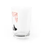 屋根裏部屋の桜とわんこ Water Glass :right