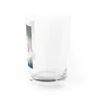 MUGEN ARTの小原古邨　雪中群鷺（白鷺の群れ）日本のアートTシャツ＆グッズ Water Glass :right