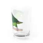 森図鑑の[森図鑑] サザナミインコ緑色 Water Glass :right