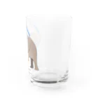 LalaHangeulのアフリカゾウさん　ハングルバージョン Water Glass :right