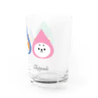 しっぽ堂のとんがり帽子の柴犬たち Water Glass :right