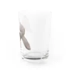 うちの犬のグッズの幸せそうな顔のいぬ Water Glass :right