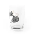 保護ねこカフェ もりねこのふたばちゃん&べべちゃん Water Glass :right