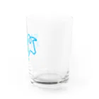 酪していきぬく@こばちゃんの牛乳でスマイルプロジェクト（ブルー） Water Glass :right