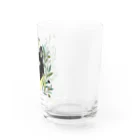 kikkutontonのオリーブ畑の黒猫ちゃん Water Glass :right