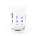 にじいろ＊ひろばの絵の具チューブからこんにちは！ダックス カラフルver.2 Water Glass :right