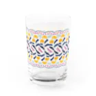 おおくわあやの黄色いお花とうさぎ Water Glass :right