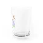 rina_suzuriのもふもふシマエナガと紫陽花　コップ Water Glass :right