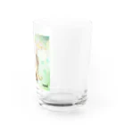 ゆきリンアート【保護猫活動 支援】の花傘ーるびちゃん Water Glass :right