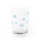 soraの紙飛行機に乗った猫のさぶろう Water Glass :right