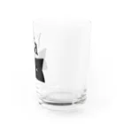 ねこ6kgのいやがるねこの顔 Water Glass :right