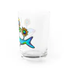 ゆるい感じでこもりたいのくじら(よこ) Water Glass :right