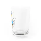 イモリのしっぽ　SUZURI支店の夏のレオパ（海水浴） Water Glass :right