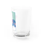 tafu tafuのかわいいポーズのしろぎんしま Water Glass :right