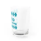 キッズモード某のチャリロゴアーガイル(mint) Water Glass :right