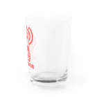 オノマトピアの墳活(ふんかつ)古墳・はにわTシャツ・文字赤 Water Glass :right