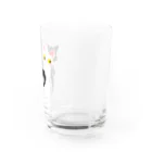 NEKOZOKUのしろねこくろねこハート形 Water Glass :right