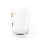 Vasetti_pressのパーカーを着ているワンちゃん Water Glass :right