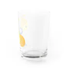 satoayaのアニマルカフェのフードアニマル　ホットケーキ蜂 Water Glass :right