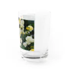 bitpiyoの黄色い薔薇の花 Water Glass :right