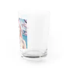 AI goddessの桜と川と青空と、ピンクの髪の女の子 Water Glass :right