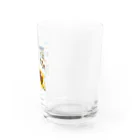 kazu_gの季節外れの雪の中のに咲く、季節外れのヒマワリ Water Glass :right