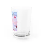 脳パンのAIが描く私の心  ピンクソーダ1 Water Glass :right