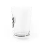 もっち（mocchi）の毛づくろいニャンコ(モノクロ) Water Glass :right