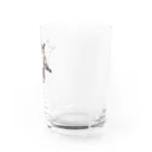 Hanagara animal cafeのモモンガと花柄アニマルカフェのロゴ入り。 Water Glass :right