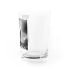 NYNANTのモノクロ　世界遺産　ウェストミンスター宮殿　ビッグベン Water Glass :right