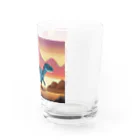 iikyanの恐竜㊺　マジュンガサウルス Water Glass :right