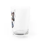 Vasetti_pressのヘッドホンをかけているタヌキ Water Glass :right