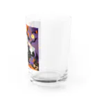 チワワ愛好家ショップのワワ大好き魔女のハロウィン・キャンディ・キス Water Glass :right