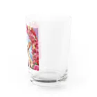 チワワ愛好家ショップの王室の秘密とチワワと薔薇 Water Glass :right