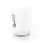 ねこねこうおの白猫キル Water Glass :right