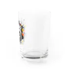 リトルスター・クローゼットの#laughing animal art Water Glass :right