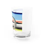 浮世絵屋の北斎「富嶽三十六景⑤　尾州不二見原」葛飾北斎の浮世絵 Water Glass :right