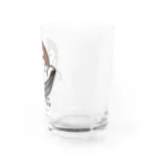 イラスト MONYAAT の履いてる？ 80DENIER タイツを履いたスズメ　大きめ Water Glass :right