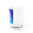 Moichi Designs Shop-2023のフクロウの宇宙飛行士 Water Glass :right